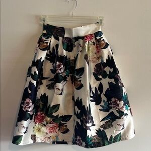 Floral A-Line Skirt - Multicolor